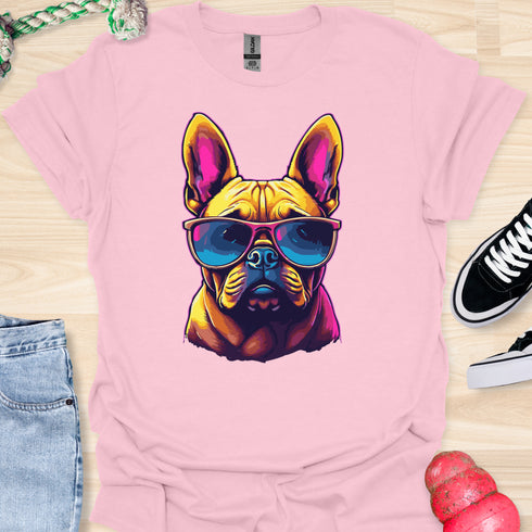 Retro Frenchie with Sunglasses - V2 - Retro Two T-Shirt